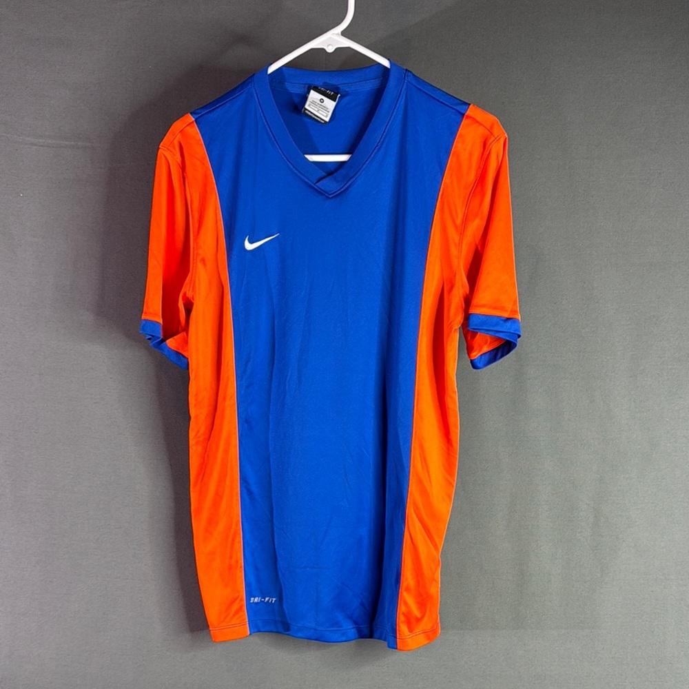 Nike Men's Blue‎ and Orange Sports Shirt size medium